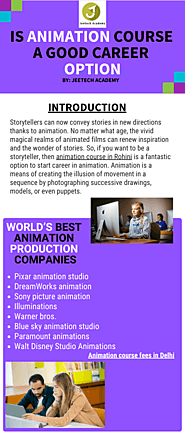 IS ANIMATION COURSE A GOOD CAREER OPTION