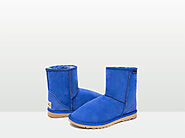 Shop Adult's Classic Short Sheepskin Boot | Electric Blue
