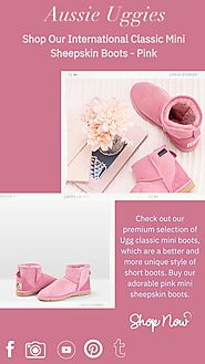 Shop Our International Classic Mini Sheepskin Boots - Pink