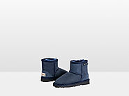 Shop Our Classic Ultra Short Sheepskin Kids Boots | Navy