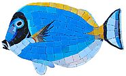 Surgeon Fish Glass Swimming Pool Mosaic | Glass Mosaic Pool Tiles – ceramicmosaicart.com