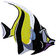 Moorish Idol Glass Swimming Pool Mosaic | Glass Mosaic Pool Tiles – ceramicmosaicart.com