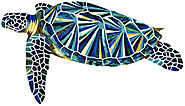 Sea Turtle Glass Swimming Pool Mosaic | Glass Mosaic Pool Tiles – ceramicmosaicart.com