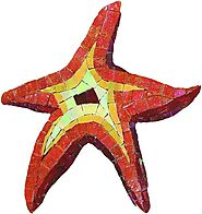 Starfish Glass Swimming Pool Mosaic | Glass Mosaic Pool Tiles – ceramicmosaicart.com