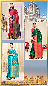 Buy Mysore Silk Sarees Designs Online at Best Price | Mirraw