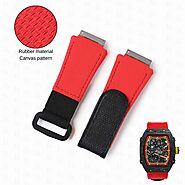 NEW 2022: Custom Canvas Pattern Rubber Velcro & Elastic strap for Richard Mille