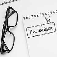 Self-Inking Personalized from The Library of Stamp with Devon Rex Cat, Devon Rex Custom Book Stamp, Personalized Gift...