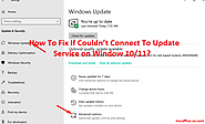 How To Fix If Couldn’t Connect To Update Service on Window 10/11?