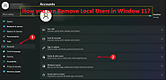 How you can Remove Local Users in Window 11?