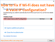 How to Fix If Wi-Fi does not have A Valid IP Configuration?