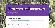 Research w/Databases