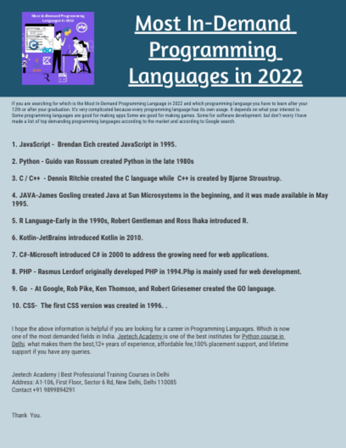 Most In-Demand Programming Languages in 2022 | A Listly List