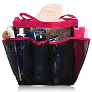 Shower Caddy - Quick Dry, Perfect For College & Dorm - Large Pockets To Carry Your Bathroom Accessories & Mirror - No...