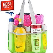 Shower Caddy - Quick Dry Hanging Toiletry and Bath Organizer with 7 Storage Compartments - Perfect Dorm, Gym ,Camp & ...