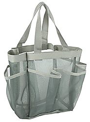 7 Pocket Shower Caddy Tote, Grey - Keep your shower essentials within easy reach. Shower caddies are perfect for coll...