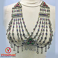 Vintage Afghan Kuchi Multicolor Necklace – Vintarust