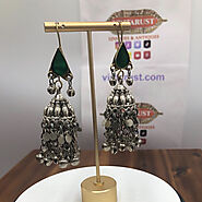 Vintage Afghan Green and Silver Earrings – Vintarust