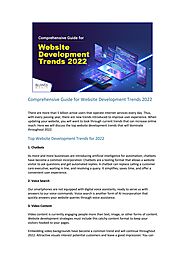 Comprehensive Guide for Website Development Trends 2022