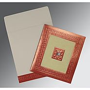 Designer Indian Wedding Invitations: | Card Code : (W-1411) |