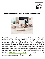 Value-Added CBD Store Offers Excellent services | edocr