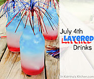 July 4th Layered Drinks Tutorial | www.inkatrinaskitchen.com