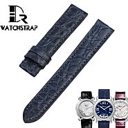 Blue Leather watch band fit for Chopard Happy Sport Womens watch