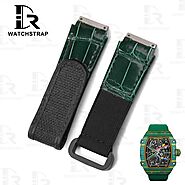 Custom alligator leather Velcro watch straps for Richard Mille RM010 035 030 055 011 016 059 067