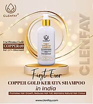 Copper Gold Keratin Shampoo by Clenfay - First In India