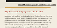 WEB DESIGNING COURSES AFTER 12TH - Infogram