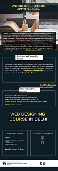 WEB DESIGNING COURSE AFTER Graduation - by Vanshika Narayan [Infographic]