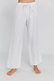 Washed Linen Pyjama Trousers Is Available At Linenshed UK