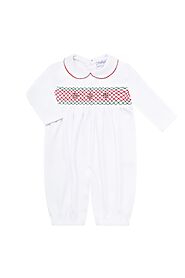 Buy Baby Christmas Smocked Long Sleeve Bubble – Nella Pima