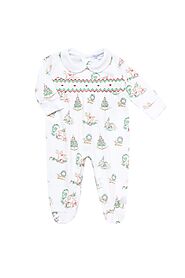 Buy Special Baby Christmas Toile Smocked Footie – Nella Pima