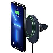 iOttie Velox Magnetic Wireless Charging Car Mount Air Vent Phone Holder. Compatible with MagSafe iPhones including iP...