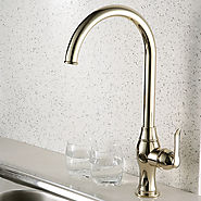 Antique Style Ti-PVD Finish Centerset Brass Kitchen Faucet At FaucetsDeal.com