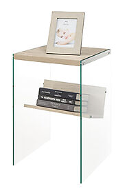 Convenience Concepts Contemporary Soho White End Table With Shelf – GWG Outlet
