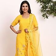 Shop Yellow Sharara Suit Right Away