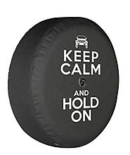 Boomerang - Keep Calm Hold On - Soft Tire Cover - Jeep Wrangler JL (w/ back-up camera) (18-22)