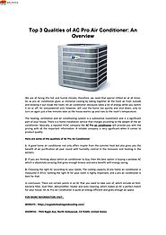 Top 3 Qualities of AC Pro Air Conditioner: An Overview by ACGeeks