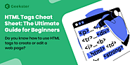Cheat Sheet For HTML Tags