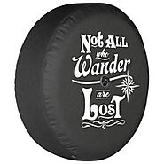 Boomerang - Not All Who Wander Are Lost - Soft Tire Cover - Jeep Wrangler JL (w/ back-up camera) (18-22)