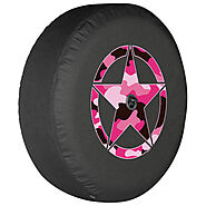 Buy Now Jeep Wrangler JL Soft Tire Cover |Pink Star | Made in USA | Boomerang