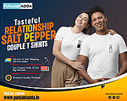 Go Together Salt Pepper Couple T Shirts at Punjabi Adda