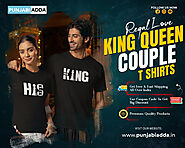 Love Crown King Queen Couple T Shirt Online at Punjabi Adda