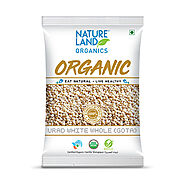 Buy Organic White Urad Whole Online, (1kg) - NatureLand Organics – Natureland Organics