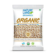 Buy Organic Urad Dal White Whole Online, (500gm) - NatureLand Organics – Natureland Organics