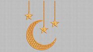 Moon Stars Embroidery Designs