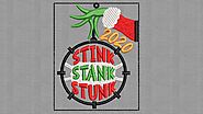 Stink Stank Stunk Christmas Ornament Embroidery Designs