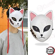 Demon Slayer Sabito Mask (Kitsune Mask) - Demon Slayer Merch Store Official