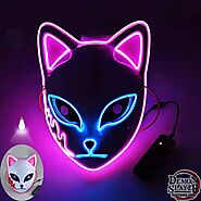 Demon Slayer Sabito Led Mask Glowing Fox Mask - Demon Slayer Merch Store Official